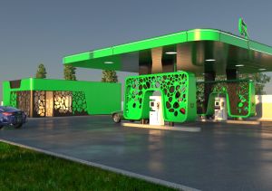 CNG-tankstation in Roemenië